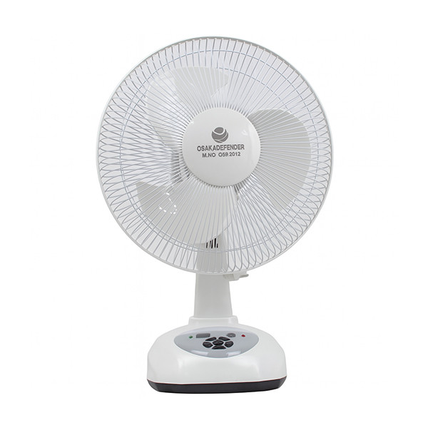 Defender OSK-2912 Rechargeable Table Fan White -12 Inch
