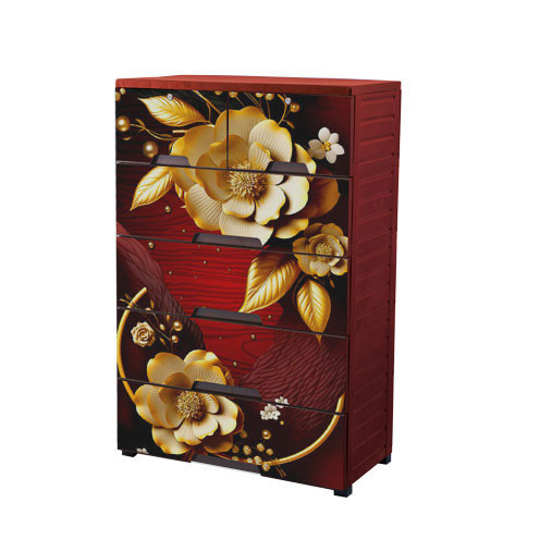 Platinum Wardrobe Zinia Brown - 5 Drawer